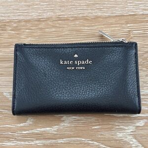 Kate Spade Black Pebbled Leather Wallet